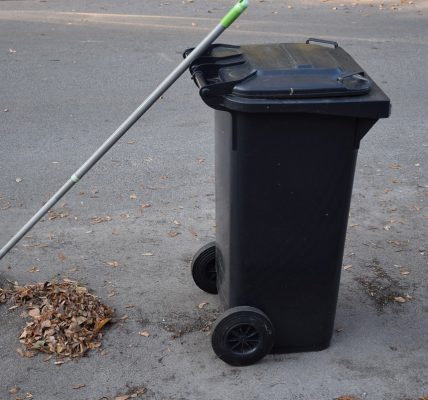 ukrycie śmietnika w ogrodzie