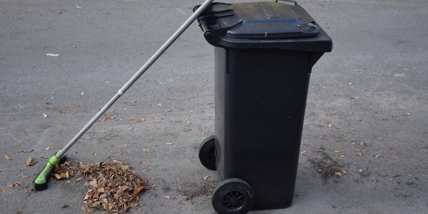 ukrycie śmietnika w ogrodzie