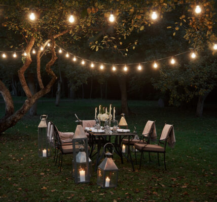 jak zaaranżować oświetlenie w ogrodzie