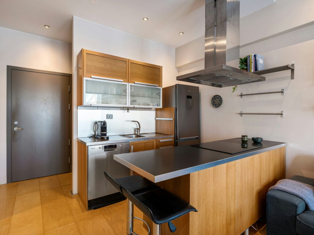 Półwysep w kuchni o kształcie litery U